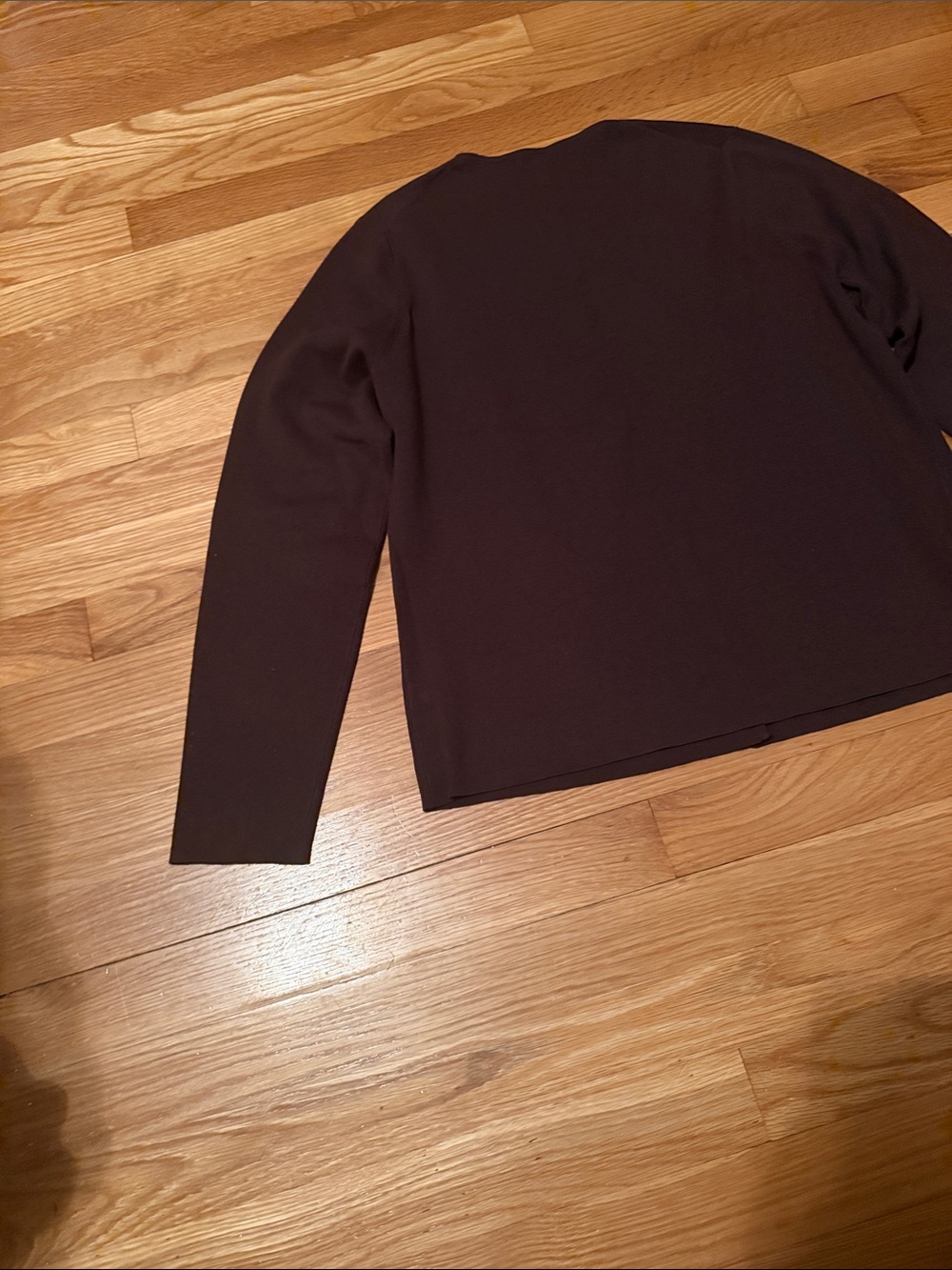 Charter Club Dark Brown Button-Front V-Neck Cardigan - Picture 9 of 10